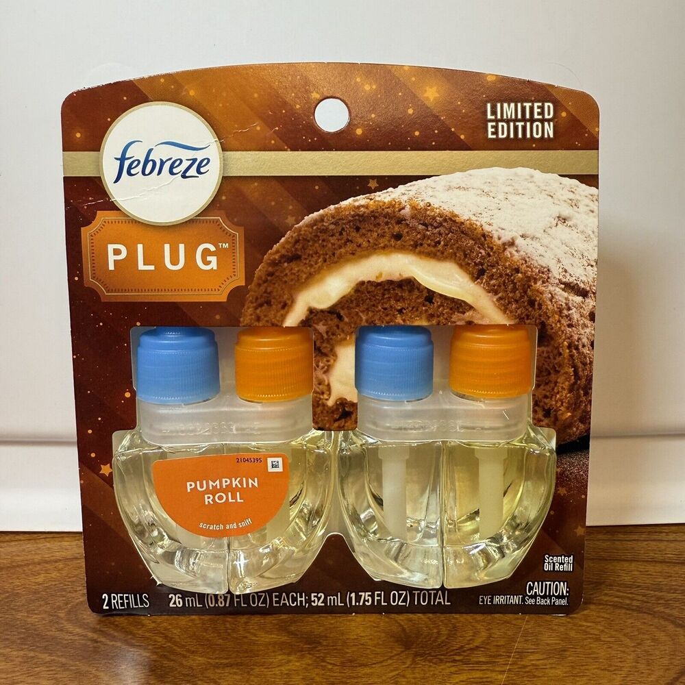 Febreze Plug in Air Freshener Odor Scented Oil Refill PUMPKIN ROLL